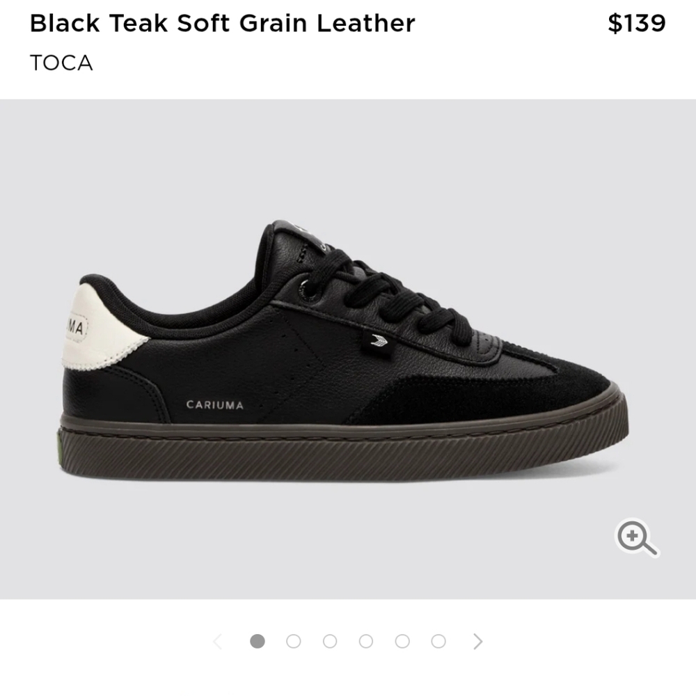 Cariuma UNISEX Black Teak Soft Grain Leather